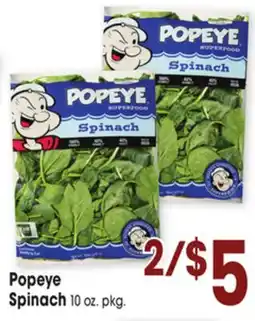 Jewel-Osco Popeye Spinach offer