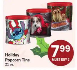 Jewel-Osco Holiday Popcorn Tins offer