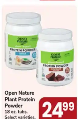 Jewel-Osco Open Nature Plant Protein Powder offer