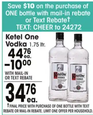 Jewel-Osco Ketel One Vodka offer
