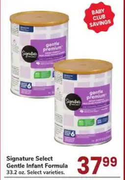 Jewel-Osco Signature Select Gentle Infant Formula offer