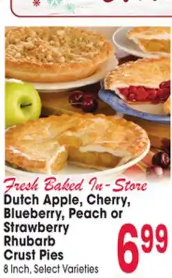 Jewel-Osco Dutch Apple, Cherry, Blueberry, Peach or Strawberry Rhubarb Crust Pies offer