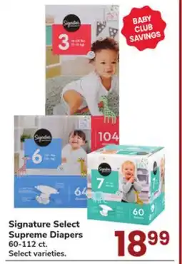 Jewel-Osco Signature Select Supreme Diapers offer