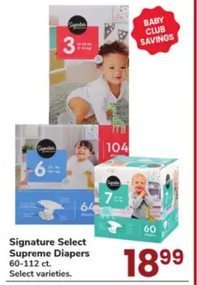 Jewel-Osco Signature Select Supreme Diapers offer