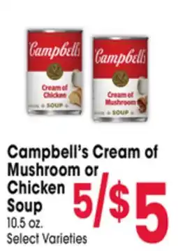 Jewel-Osco Campbell's Cream of Mushroom or Chicken Soup offer