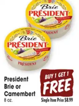 Jewel-Osco President Brie or Camembert offer