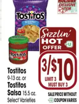 Jewel-Osco Tostitos 9-13 oz. or Tostitos Salsa 15.5 oz offer