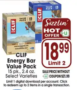Jewel-Osco CLIF Energy Bar Value Pack offer