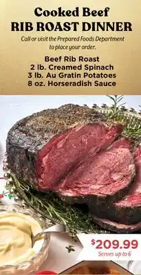 Heinen's Cooked Beef RIB ROAST offer