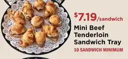 Heinen's Mini Beef Tenderloin Sandwich Tray offer