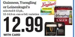 Mariano's Guinness, Yuengling or Leinenkugel's offer