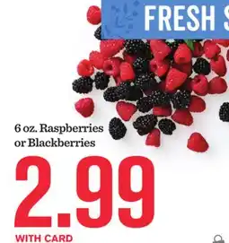 Mariano's 6 oz. Raspberries or Blueberries offer