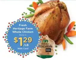 Kroger Fresh Heritage Farm Whole Chicken offer