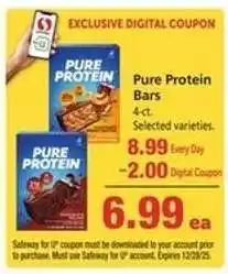 Safeway Pure Protein Bars offer