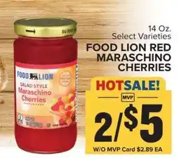 Food Lion FOOD LION RED MARASCHINO CHERRIES offer