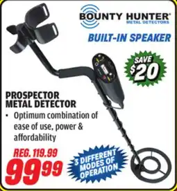 Big 5 Bounty Hunter Prospector Metal Detector offer