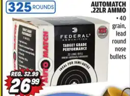 Big 5 Federal AutoMatch .22LR Ammo 325 Rounds offer