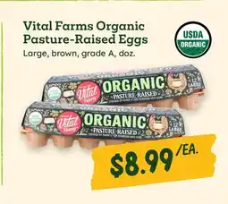 Sprouts Farmers Market Vital Farms Organic Pasture-Raised Eggs offer