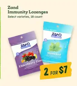 Sprouts Farmers Market Zand Immunity Lozenges offer