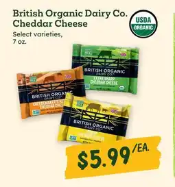 Sprouts Farmers Market British Organic Dairy Co. Cheddar Cheese offer