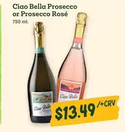 Sprouts Farmers Market Ciao Bella Prosecco or Prosecco RosΓ© offer