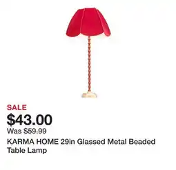 Marshalls KARMA HOME 29in Glassed Metal Beaded Table Lamp offer