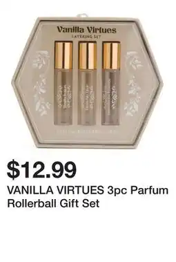 Marshalls VANILLA VIRTUES 3pc Parfum Rollerball Gift Set offer
