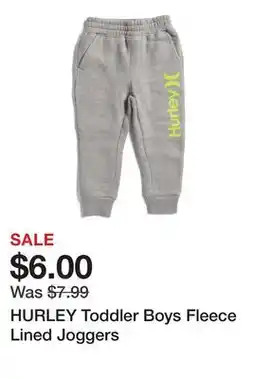 Marshalls HURLEY Toddler Boys Fleece Lined Joggers offer