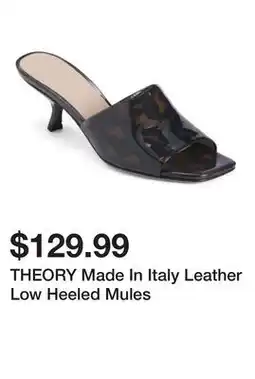 Marshalls THEORY Made In Italy Leather Low Heeled Mules offer