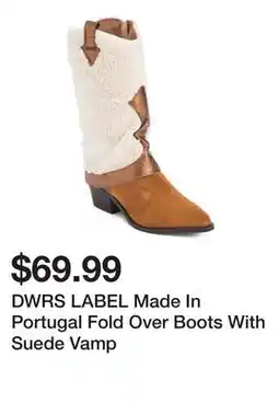 Marshalls DWRS LABEL Made In Portugal Fold Over Boots With Suede Vamp offer