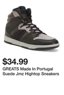 Marshalls GREATS Made In Portugal Suede Jmz Hightop Sneakers offer