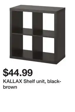 Ikea KALLAX Shelf unit, black-brown offer