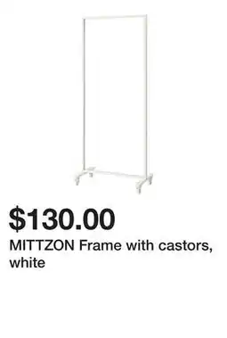 Ikea MITTZON Frame with castors, white offer