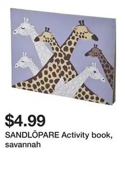 Ikea SANDLÖPARE Activity book, savannah offer