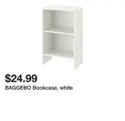 Ikea BAGGEBO Bookcase, white offer