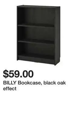 Ikea BILLY Bookcase, black oak effect offer