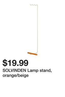 Ikea SOLVINDEN Lamp stand, orange/beige offer