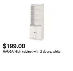 Ikea HAUGA High cabinet with 2 doors, white offer