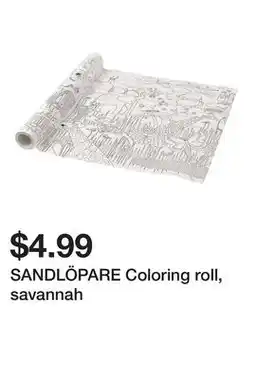 Ikea SANDLĂ–PARE Coloring roll, savannah offer