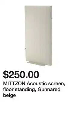 Ikea MITTZON Acoustic screen, floor standing, Gunnared beige offer