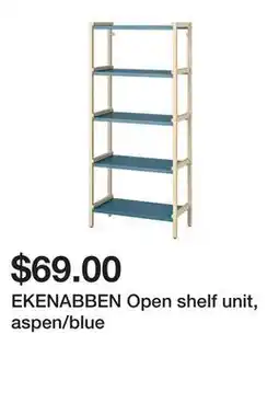 Ikea EKENABBEN Open shelf unit, aspen/blue offer