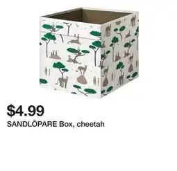 Ikea SANDLĂ–PARE Box, cheetah offer
