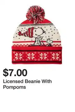 Five Below Licensed Beanie With Pompoms offer