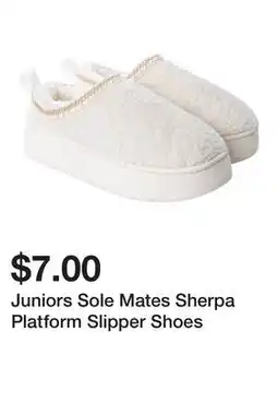Five Below Juniors Sole Mates Sherpa Platform Slipper Shoes offer