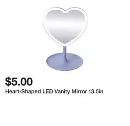 Five Below Heart-Shaped LED Vanity Mirror 13.5in offer