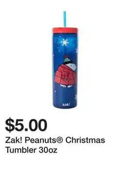 Five Below Zak! Peanuts Christmas Tumbler 30oz offer