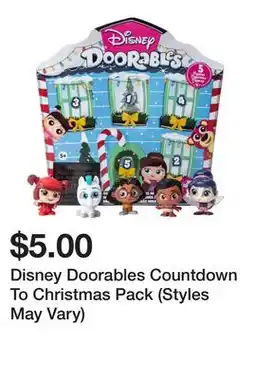 Five Below Disney Doorables Countdown To Christmas Pack (Styles May Vary) offer