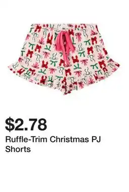 Five Below Ruffle-Trim Christmas PJ Shorts offer