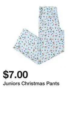 Five Below Juniors Christmas Pants offer