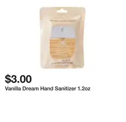Five Below Vanilla Dream Hand Sanitizer 1.2oz offer